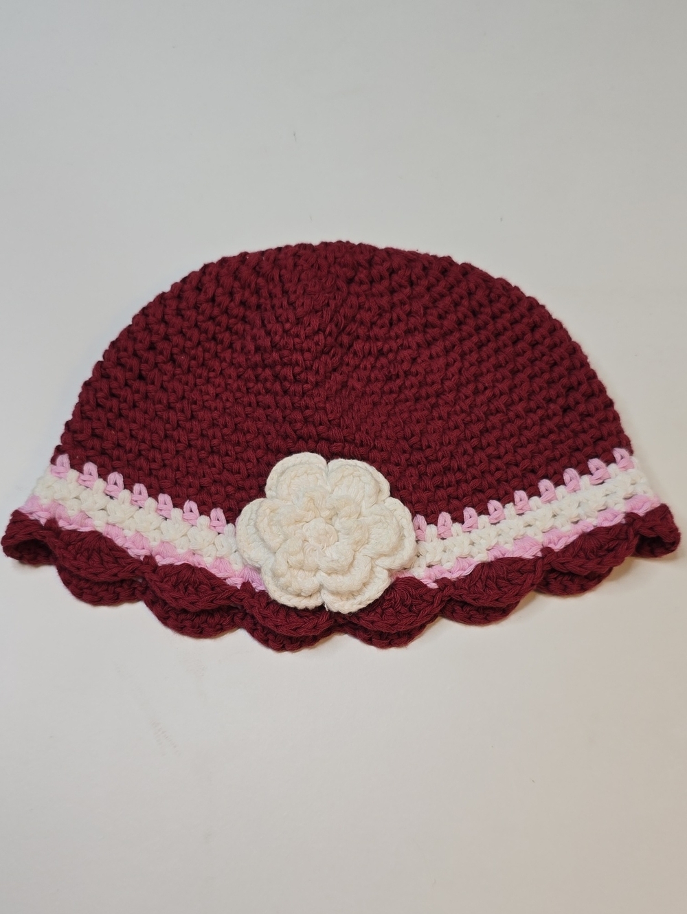 Taylor Joelle Crocheted Beanie with  Flower